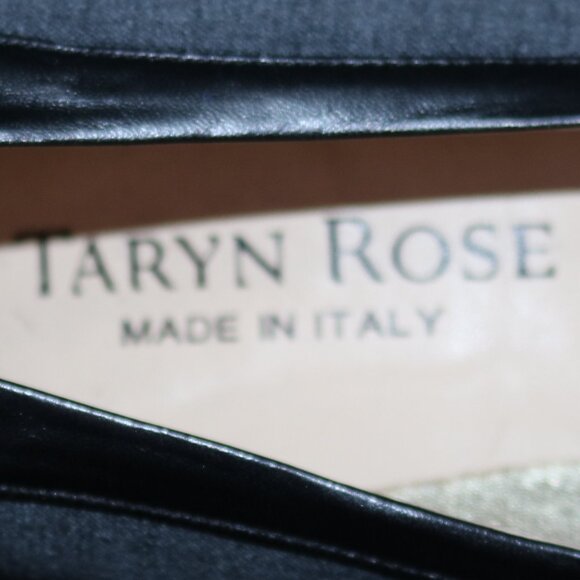 NEW Taryn Rose Grey Wool w Black Leather Mary Jane Heels Sz 42 (US 10) - Picture 6 of 8